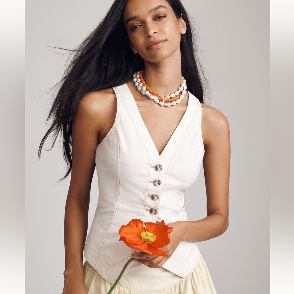 The Halsey Slim Button-Front Vest